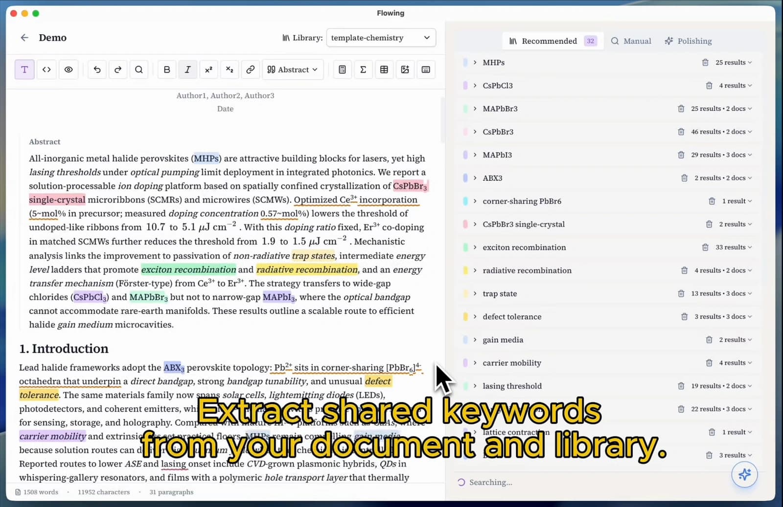 Snippet result cards with text excerpts